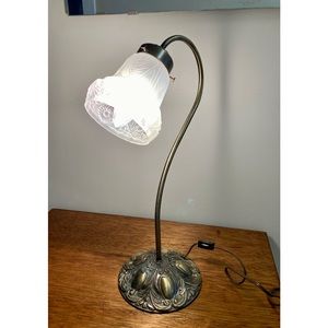 Art Deco Lily Pad Gooseneck Lamp